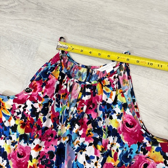 London Times Multicolor Floral Tank Top Size L - Picture 11 of 15